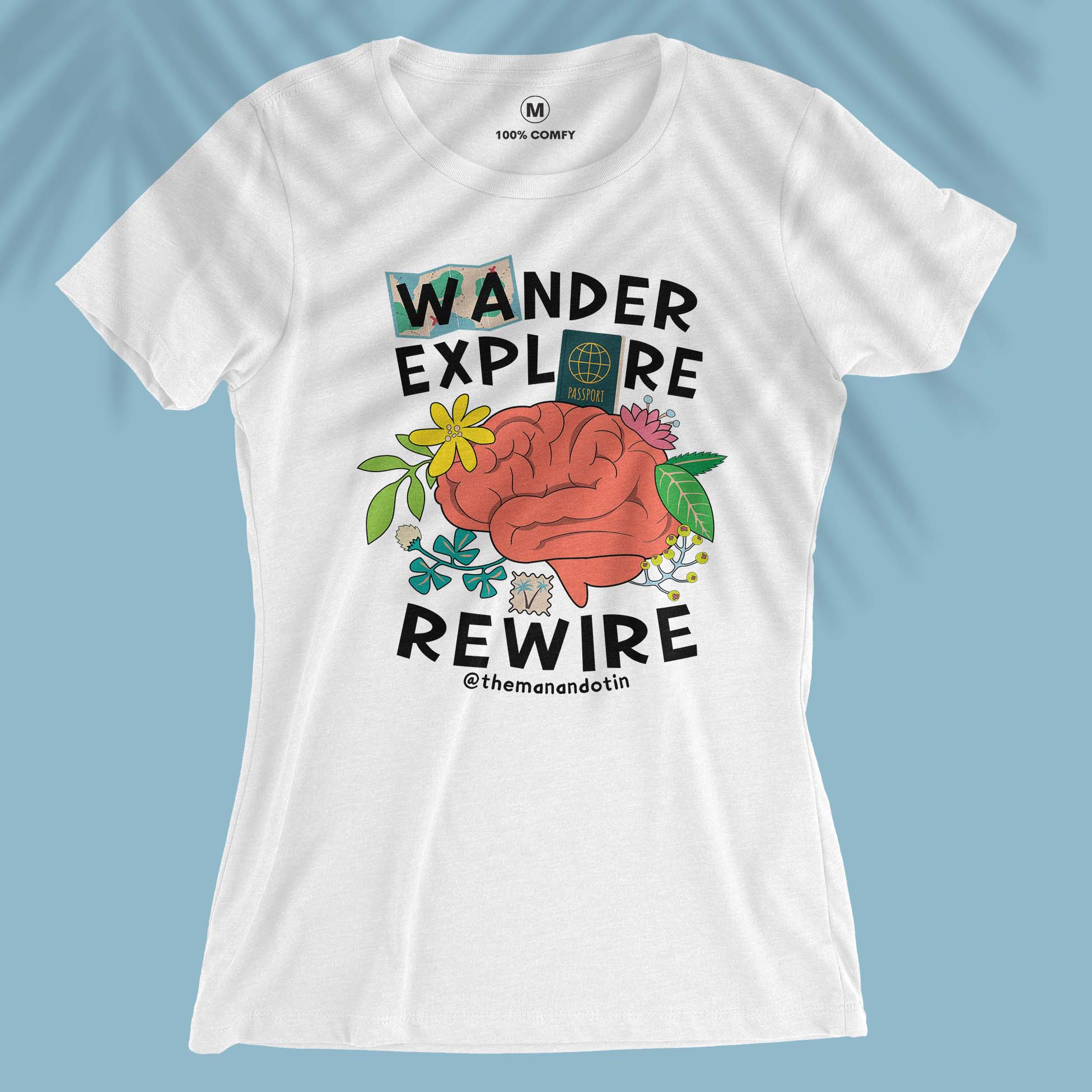 Wander Explore Rewire - Travel + Anatomy Series - Women T-shirt