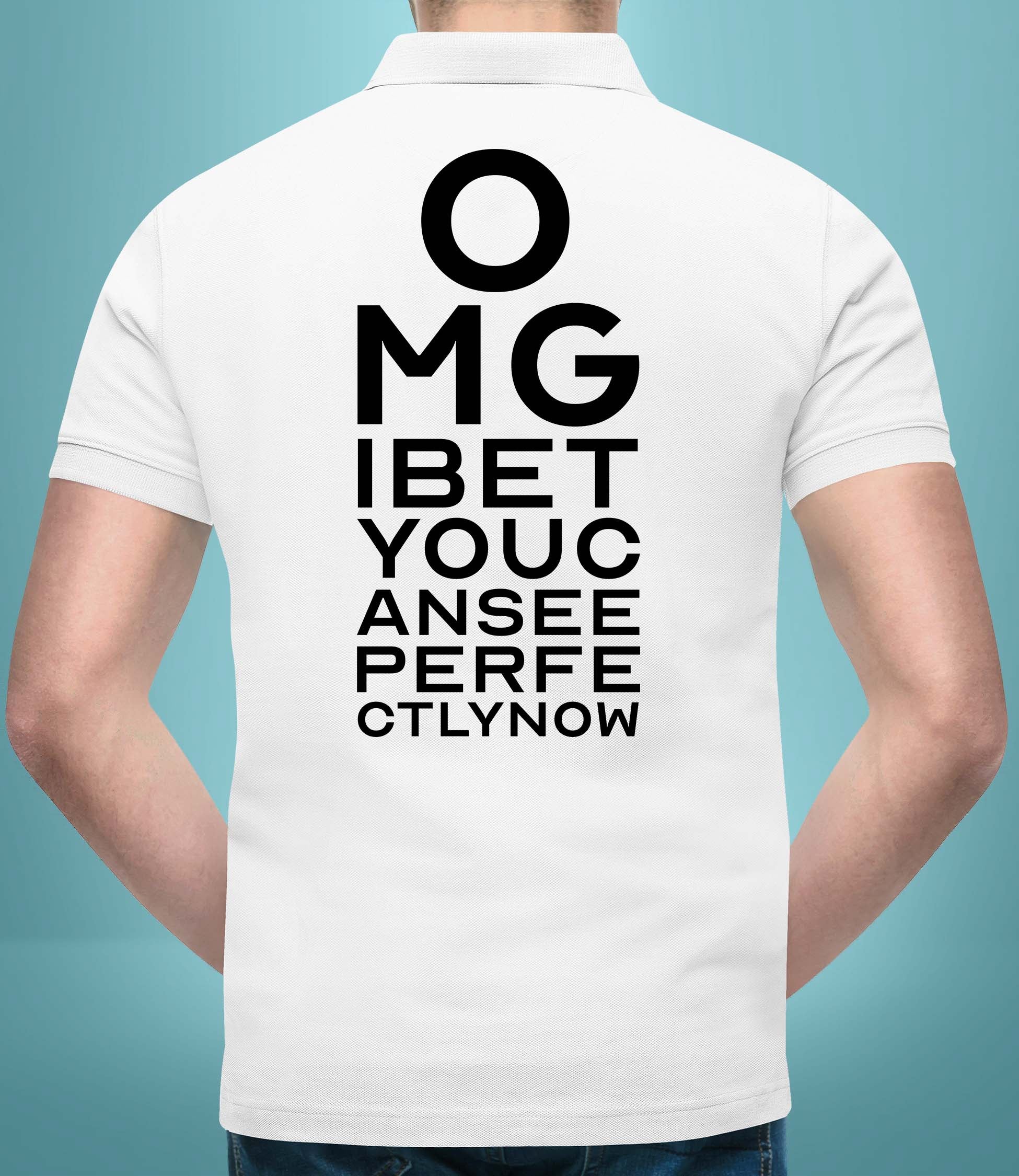 OMG Eye Chart - Polo T-shirt